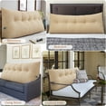 thumbnail image 6 of ANMINY Bed Wedge Pillow for Headboard Gap Reading Lumbar Back Rest Support Pillow for Bed Sofa Large Long Pillow with Side Pockets Removable Cover, 39"x20", Khiki, 6 of 8