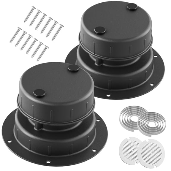 Aluminum RV Vent Cap Replacement - Roof Sewer Vent Cover for /8 in OD Pipe, Universal Travel Trailer, 2-Pack