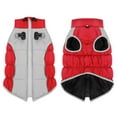 thumbnail image 5 of Warm Dog Winter Coat,Dog Cold Weather Coats Windproof Reflective Turtleneck Dog Fleece Vest with Harness,Thick Fleece Dog Jacket Coats for Small Medium Large Dogs,Red 5x-Large, 5 of 9