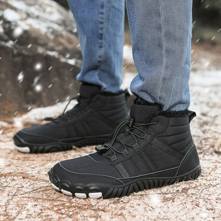 

Ediodpoh Fashion Winter Men Women Couple Snow Boots Thick Soled Non Upper on High Top Warm And Comfortable Shoes Men Black 6.5