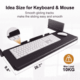 thumbnail image 5 of 55" x 28" Electric Standing Desk with Keyboard Tray, Height Adjustable Sit Stand up Desk with Headphone Hook & 4 Height Memory Pre-Set for Home Office, Black, 5 of 11