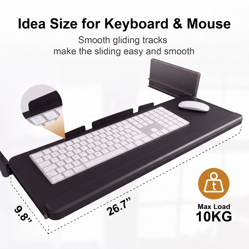 CHITOOMA 48" Electric Standing Desk with Keyboard Tray photo 3