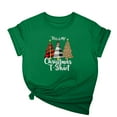 thumbnail image 4 of Busydd Christmas Shirts for Women Fall Fashion Round Neck Xmas Graphic Tees Casual Short Sleeve Womens Tops Versatile Comfy Cotton Tshirts L, 4 of 6