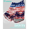 thumbnail image 4 of 9 Inch Men Swim Trunks 2 in 1 with Compression Breathable Liner Quick Dry Stretch Zipper Pockets Summer Beach Shorts for Cruise Beach Pool Board, 4 of 6