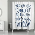 thumbnail image 2 of Creative Products Coolest Kid Blue Text 71x74 Shower Curtain, 2 of 2