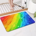 thumbnail image 4 of Rainbow Tie Dye Wave Pattern Bathroom Rugs Mat,Non Slip Microfiber Bathroom Rug,Rubber Backing,Soft Bathroom Mats for Bathroom Floor,Tub and Shower,17x27in(43x68cm), 4 of 5