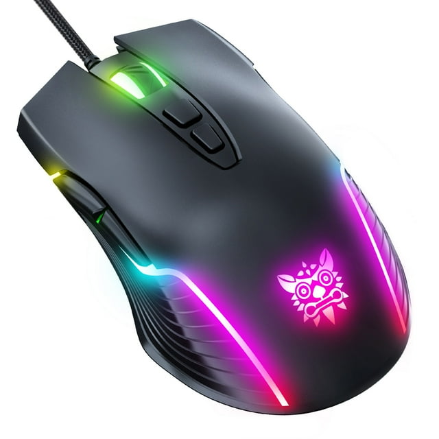 ONIKUMA CW905 USB Wired Gaming Mouse RGB LED Light E-sports Mouse Optical Mouse Adjustable