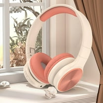Over Ear Headphones, Hwkond Around-Ear Bass Gaming Headset Surround Sound Headphones With Noise Cancelling Microphone Bluetooth,Pink