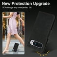 thumbnail image 7 of Compatible for Google Pixel 9 / 9 Pro Wallet Case,RFID Block Flip PU Leather Phone Cover with Wrist Supports Wireless Charging with Credit Card Holder Kickstand Heavy Duty Phone Cover,Black, 7 of 7
