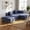 Navy Blue, variant on Meeyar 90" Frameless Modular Sectional Sofa with L Shaped Chaise, Cloud Couch for Living Room, No Assembly Carbon Black