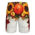 thumbnail image 6 of Kdxio Thanksgiving With Autumn Pattern Mens Casual Shorts - Drawstring Summer Beach Sports Shorts for Men, 6 of 9