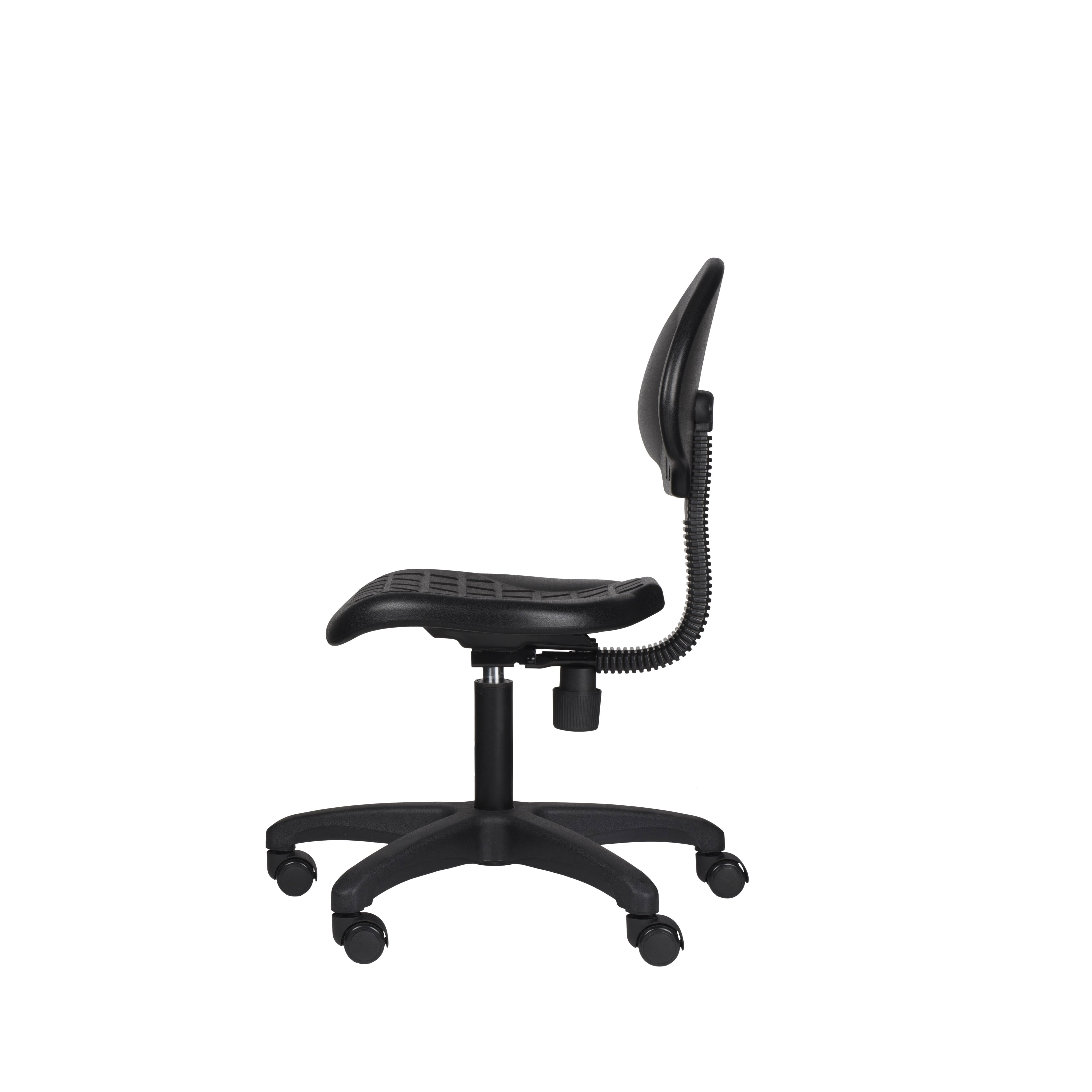 Hampden Furnishings Romulus Collection 16"-21" Rolling Swivel Task Chair, Black