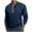 Dark Blue, variant on APEXFWDT Mens Waffle Knit Henley Top Long Sleeve Button Front Basic Shirt Cabin & Lounge Wear Essential