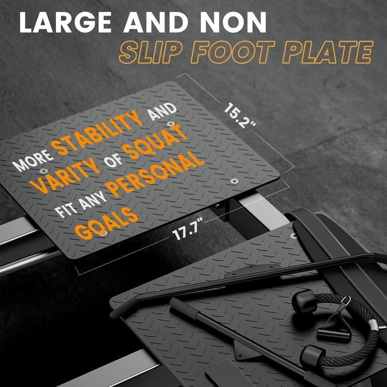 syedee Belt Squat Machine, Leg Machine for Strength Training, Hack Squat Machine with Weightlifting Belt - 4 Adjustable Positions, 800lb Weight Capacity