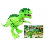 Dinosaur Tyrannosaurus Rex Battery Operated Walking Toy Dinosaur Figure w/ Light Projection, Realistic Movement (Colors May Vary)