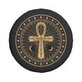 thumbnail image 2 of DouZhe Waterproof Spare Tire Cover, Egyptian Ankh Cross Prints Adjustable Wheel Covers Fit for Jeep Trailer RV SUV Car, 15 inch, 2 of 7