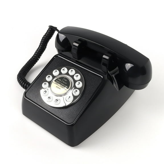 Retro Landline Home Phones, Corded Vintage Desk Phone for Seniors, Retro Old Fashioned Working Telephone with Redial & Loud Ringer for Seniors, Decorative Office/Business/Hotel Telephone