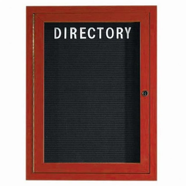 Aarco Products OADCW3624R 1 Porte Armoire de Répertoire en Aluminium Fermée Extérieure - Cerise