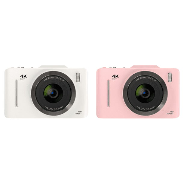 Cámara CCD Digital HD 4K 48MP Pantalla 2 8 Pulgadas para Y Niñas () Blanco