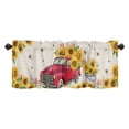 thumbnail image 2 of Bathroom Kitchen Window Curtain 54"x18" Rod Pocket Valance Curtain for Short Window, Half Tier Curtain Panels for Kitchen/Cafe/Living Room/Bedroom Windows, 2 of 3