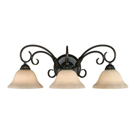 3 Light Vanity Bathroom Light in Eclectic Style 9 inches High By 24 inches Wide-Rubbed Bronze Finish Bailey Street Home 170-Bel-4159951