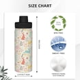 thumbnail image 3 of Fotbe Fall Rabbit Pattern 18 Oz Sports Insulated Kettle Vacuum Cup Stainless Steel Travel Mug Cup Thermal Flask,Insulated Kettle for Cycling Gym Basketball Outdoor, 3 of 7