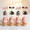 thumbnail image 6 of Ireezec 24 Pack 2026 Graduation Cupcake Toppers Gold Glitter Congrats Grad 2026 Diploma Cap Cupcake Picks Class of 2026 Cake Decorations for Grad 2026 Graduation Party Cake Decorations, 6 of 6