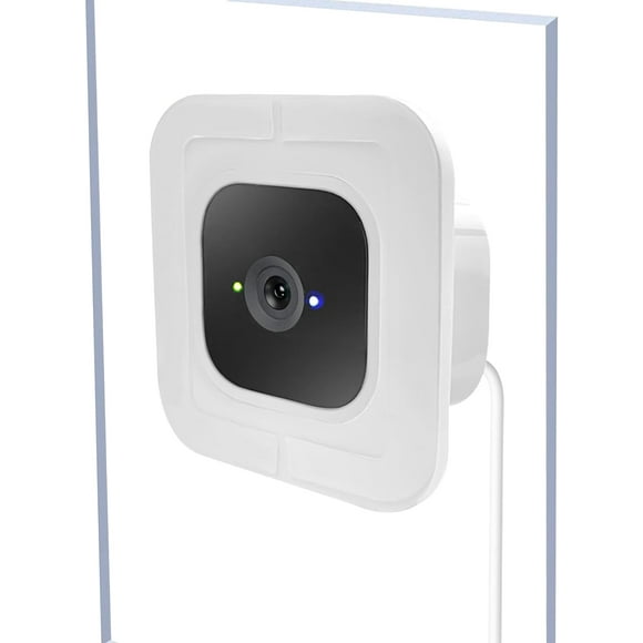 ERDS-2 Pack Window Mount Compatible with Blink Mini Indoor, Secured Camera Glass Wall Holder for Single Pane Glass Windows/Doors for Outside Security Monitoring,White