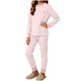 thumbnail image 2 of LEKWK Teen Boys Girls Pajamas Long Sleeve Tops and Elastic Waist Pants Kids Loungewear 2 Piece Outfits Fall Winter Comfy Casual Homewear 4-16Y, 2 of 8