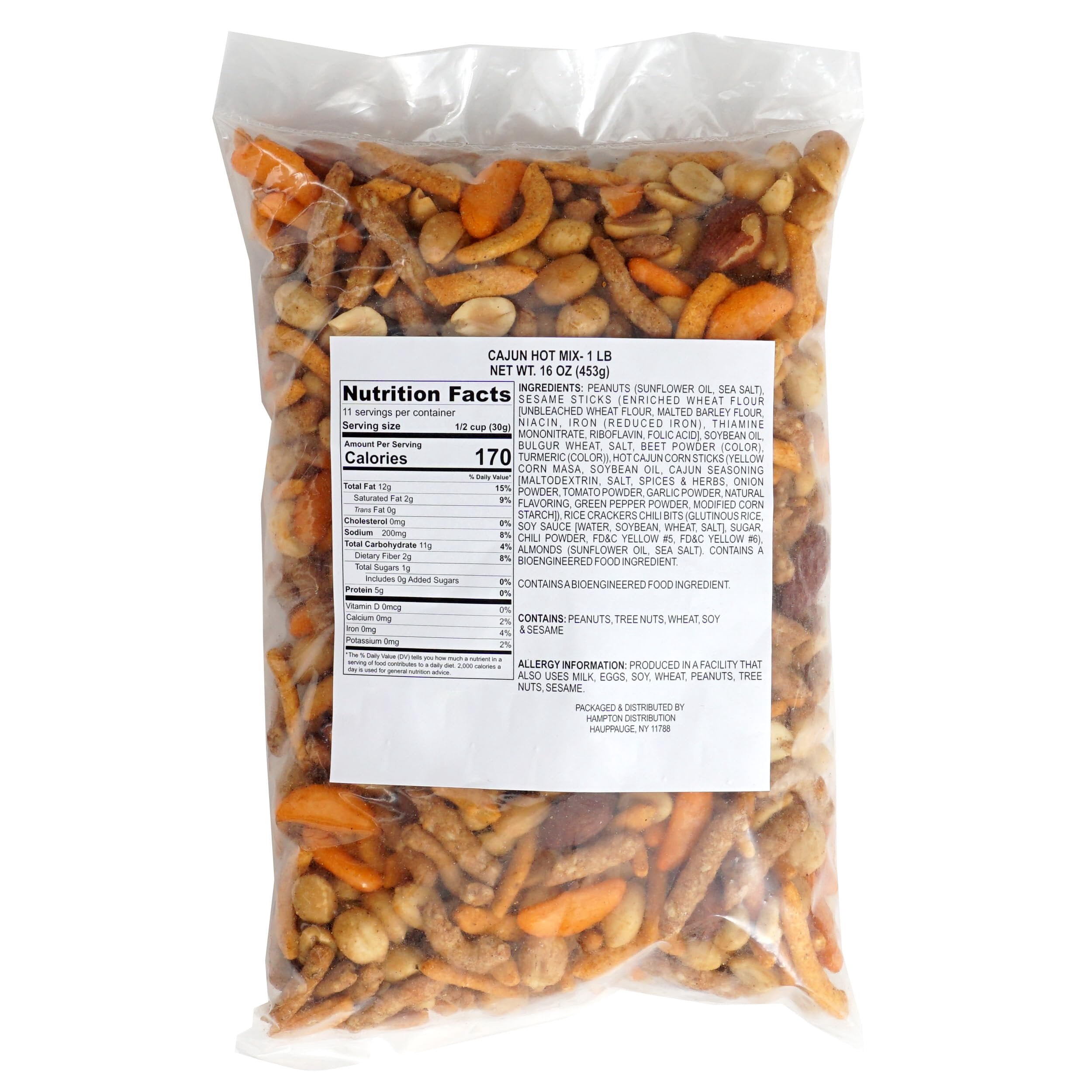 Wasabi Nut Mix, 2 Pound Bag, Wasabi Snacks, The Hampton Popcorn & Candy Company