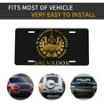 thumbnail image 5 of Salvador Salvadorean Flag Logo License Plate for Cars with 4 Holes 6x12 Inch Bar Pub Cafe Garage Home Wall Decor Unisex-Adult Metal License Plate Tag, 5 of 9