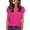 Hot Pink, variant on Iaqnaocc Womens Tops Casual Short Sleeve V-Neck Tops Tees Trendy Summer T Shirts Loose Fit Work Tees Wine M