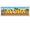 Club Pack of 12 Tropical "Aloha" Hawaiian Luau Outdoor Party Banner Signs 5'