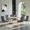 Gold White Table & Gold Gray Chair, variant on 68.9" Dining Table Set for 6, Rectangular Faux Marble Table with Stainless Steel Base and 6 Velvet Tufted Chairs, for Kitchen, Living Room