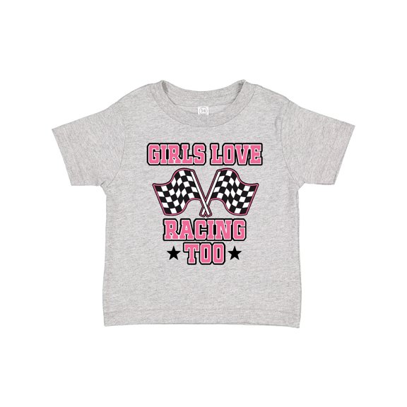 Inktastic Girls Love Racing Rally Flags Girls Toddler T-Shirt