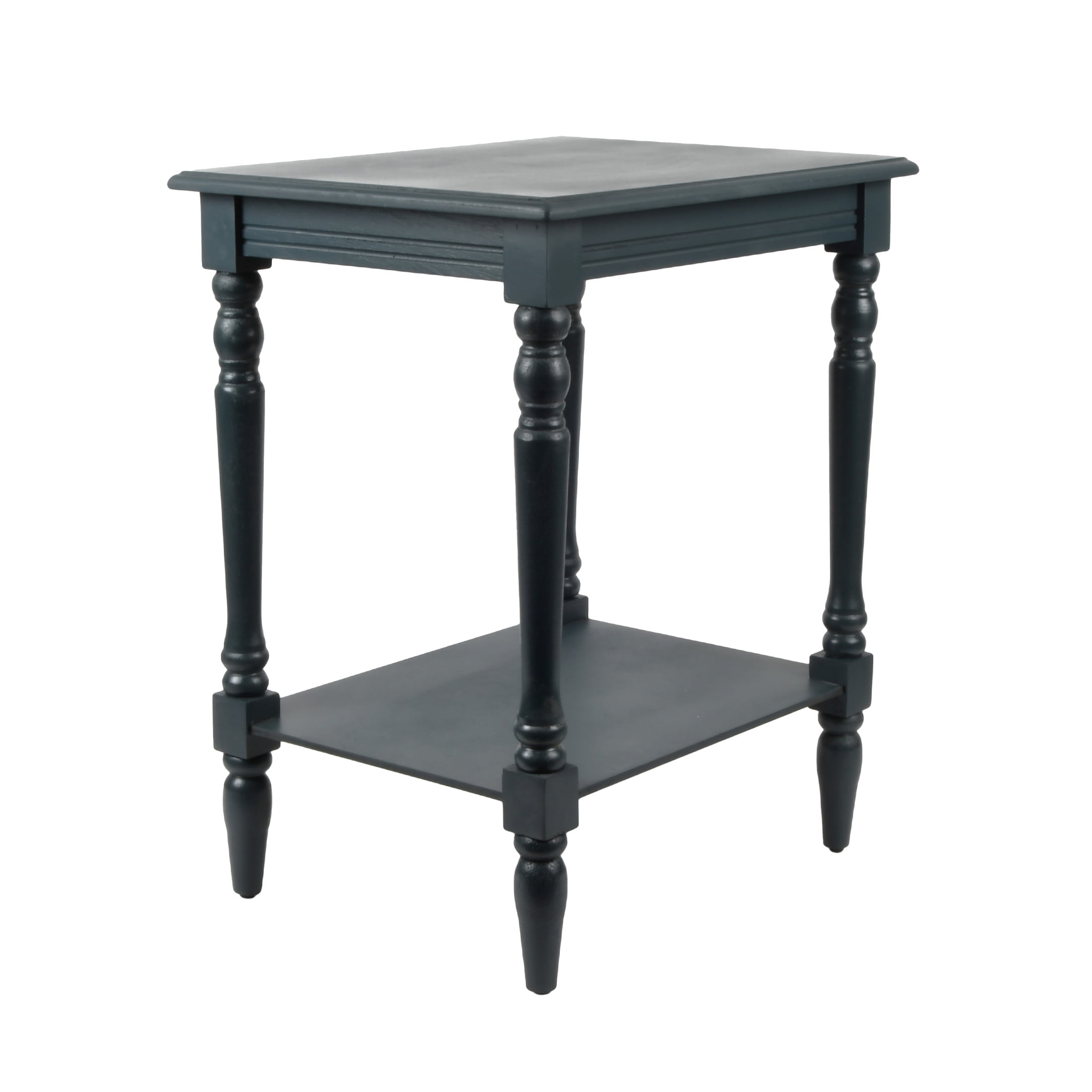 Decor Therapy Simplify Accent Storage Shelf End Table, Traditional Style, Navy 24" x 19.5" x 15.75"