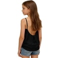 thumbnail image 4 of EnJoCho Girls Backless Tank Top Spaghetti Strap Camisole Summer Sleeveless Tie Back Cami Shirt Kids 5-14 Years Casual Tee Beachwear, 4 of 5