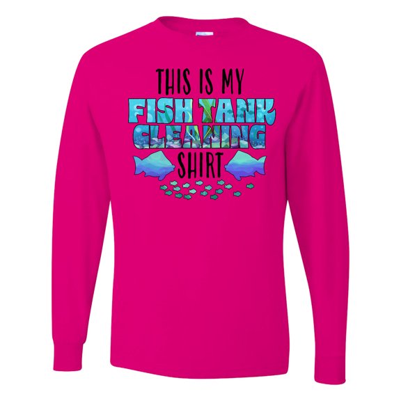 Inktastic This is My Fish Tank Cleaning Shirt Long Sleeve T-Shirt