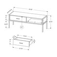 thumbnail image 3 of 47.25" Slate Gray and Black Modern Style Metal TV Stand, 3 of 11