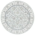 thumbnail image 5 of SAFAVIEH Glamour Pierce Floral Bordered Wool Runner Rug, Light Blue/Ivory, 2'3" x 8', 5 of 9
