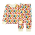 thumbnail image 3 of Kids Boys Easter Pajamas Crewneck Soft Comfort Long Sleeve Top Pants Easter Bunny 8-9 Years Pajamas Boy, 3 of 3