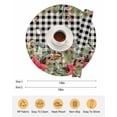 thumbnail image 6 of 13 Inch Round Placemats Set of 4, Christmas Non Slip Heat Insulation PP Table Mats, Winter Poinsettia Berry Black White Plaid Washable Place Mats for Kitchen Dining Party Table Decor, 6 of 7