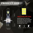 thumbnail image 2 of 2PCS H4 9003 HB2 LED Headlight Bulbs Kit High Low Beam 3000K Golden Yellow, 2 of 8