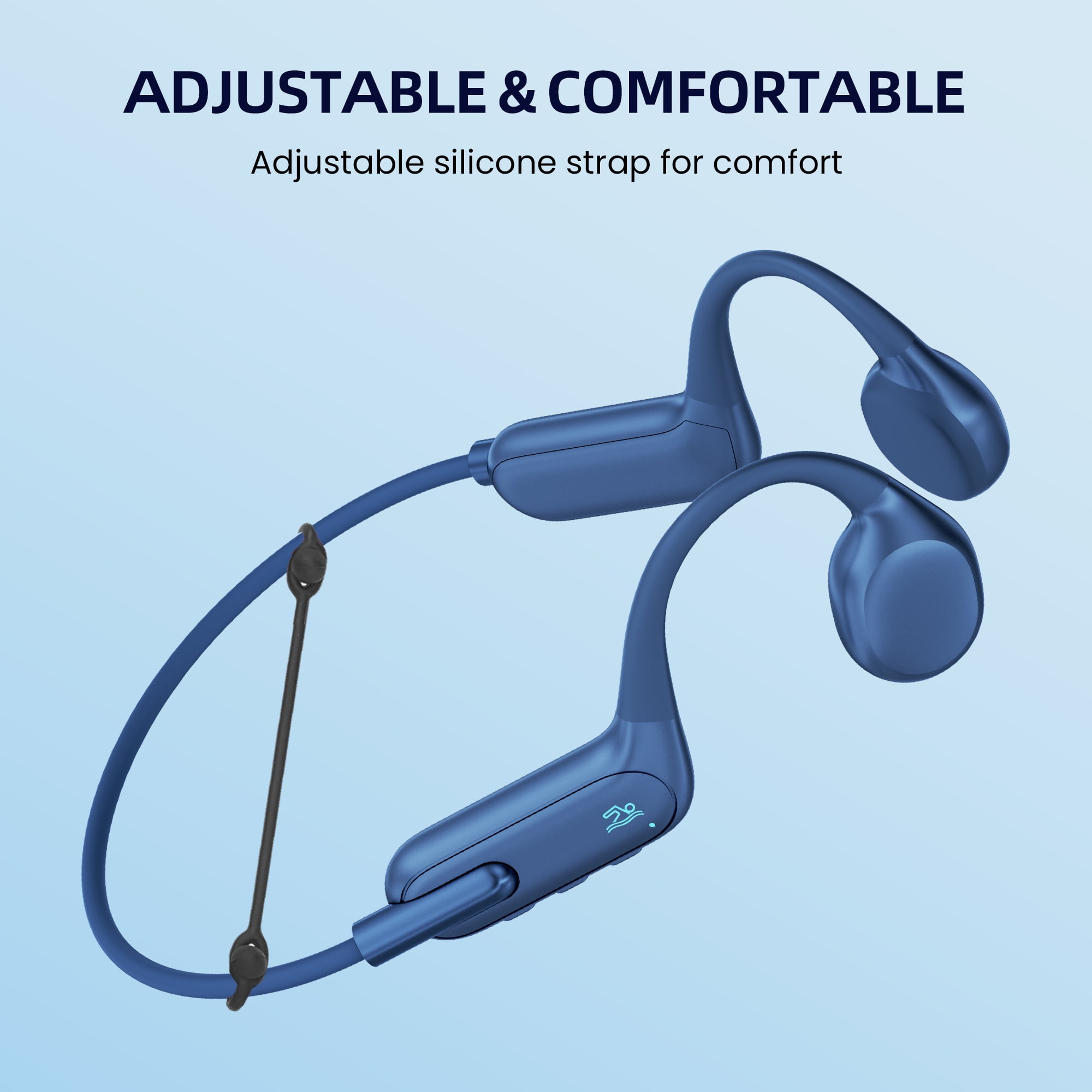 HIFI WALKER T10 Air Bone Conduction Headphones 32GB MP3 Player Bluetooth 5.3 Wireless, IP68 for Swimming