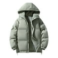 thumbnail image 2 of Zimjoy Mens Puffer Jacket with Hood Thermal Thicken Winter Jackets for Men Big and Tall Down Jackets & Coats Lightweight Hooded Coat for Travel Ski, Green L, 2 of 8