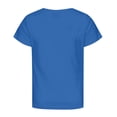 thumbnail image 2 of XAOFW Girl's T-Shirts Short Sleeve Crewneck Letter Print Kids Graphic T Shirts Daily Wear Relaxed Fit Tee Shirts Party Night Versatile Cozy Children Tops, 2 of 2