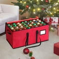 thumbnail image 4 of Detachable Christmas Ornament Storage Box - Multifunctional Stackable Ball Organizer Container with Handles, Holiday Decoration Holder Portable Tote for Baubles Tree Decorations Festive Supplies, 4 of 6