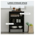 thumbnail image 5 of Sideboard Buffet Cabinet, Modern Accent Cabinet with Storage, Coffee Bar Cabinet, Distressed Black - Adjustable Shelf, 5 of 9