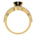 thumbnail image 4 of Clara Pucci 18K Yellow Gold 1.57 Natural Onyx Engraveable Engagement Ring + Wedding Band Set, 4 of 7