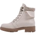 thumbnail image 3 of Women's Cliffs by White Mountain Mandy Ankle Boot Winter White Distressed Textile/Sweater Fabric 9 M, 3 of 4
